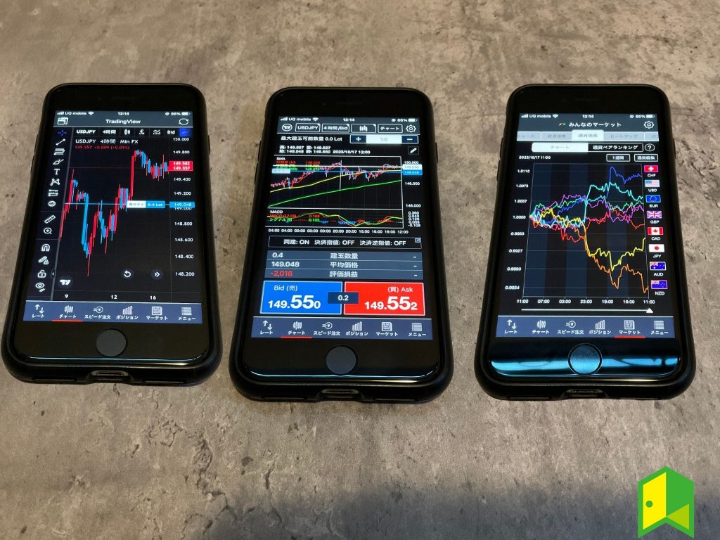 FXトレーダーアプリ使用画像