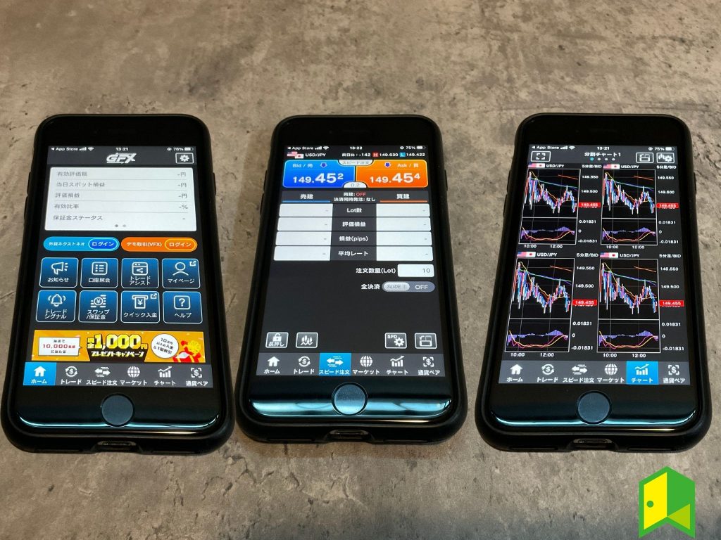 外貨ネクストネオアプリ使用画像